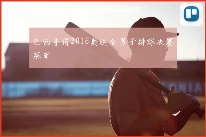 巴西夺得2016奥运会男子排球决赛冠军